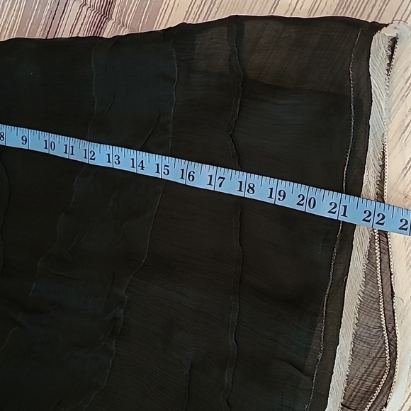 Max Studio SILK Special Edition Layered Decorative Stitched White Hem Skirt S - Picture 14 of 14